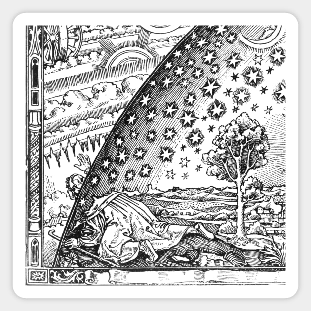 Flammarion - Seeing behind the veil of illusion Magnet by kaliyuga